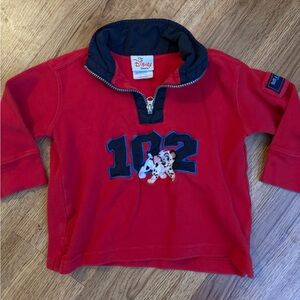 Disney Red Pullover Top with Navy Trim and 102 Dalmatian Applique